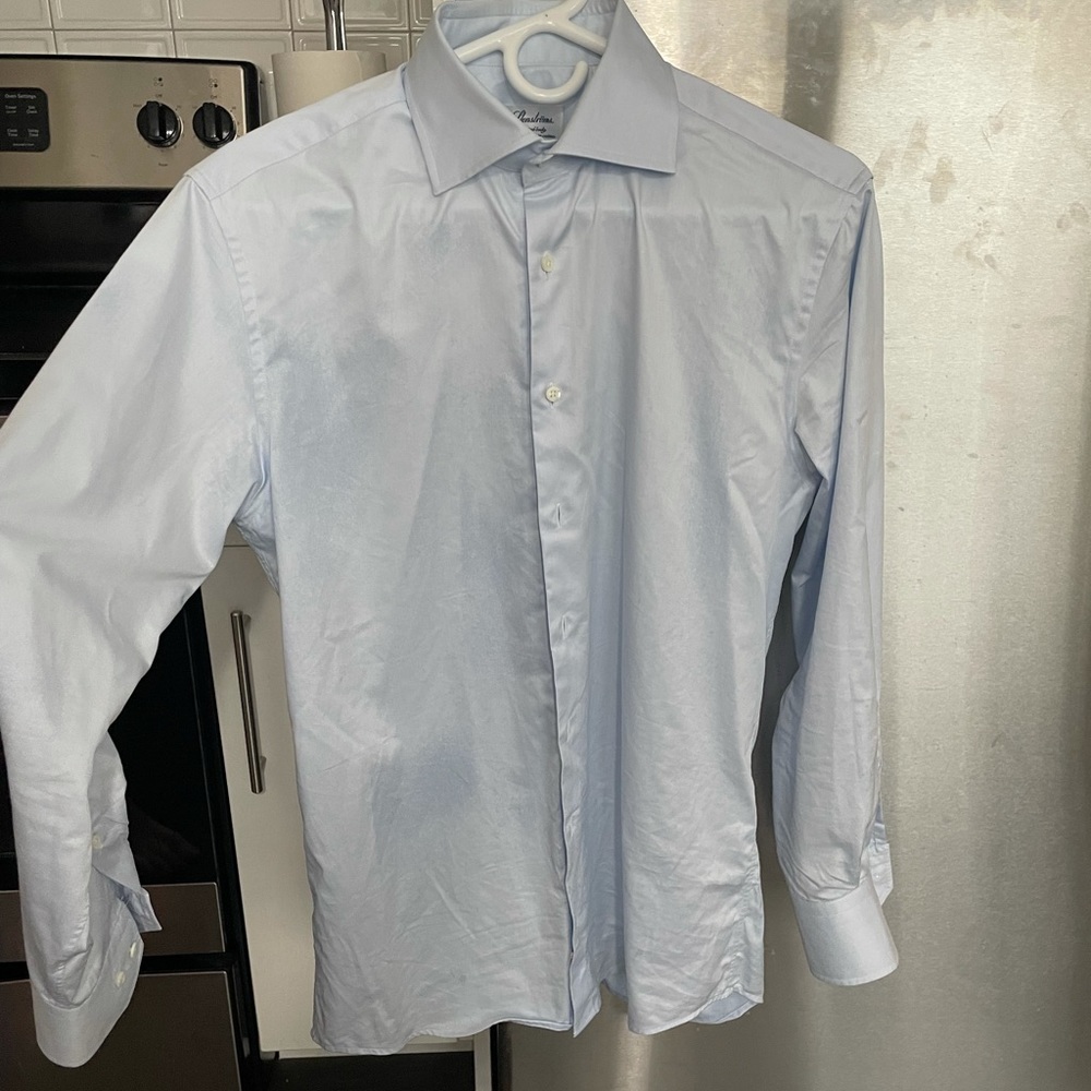 Men’s Stenstroms Light Blue Dress Shirt 15x38